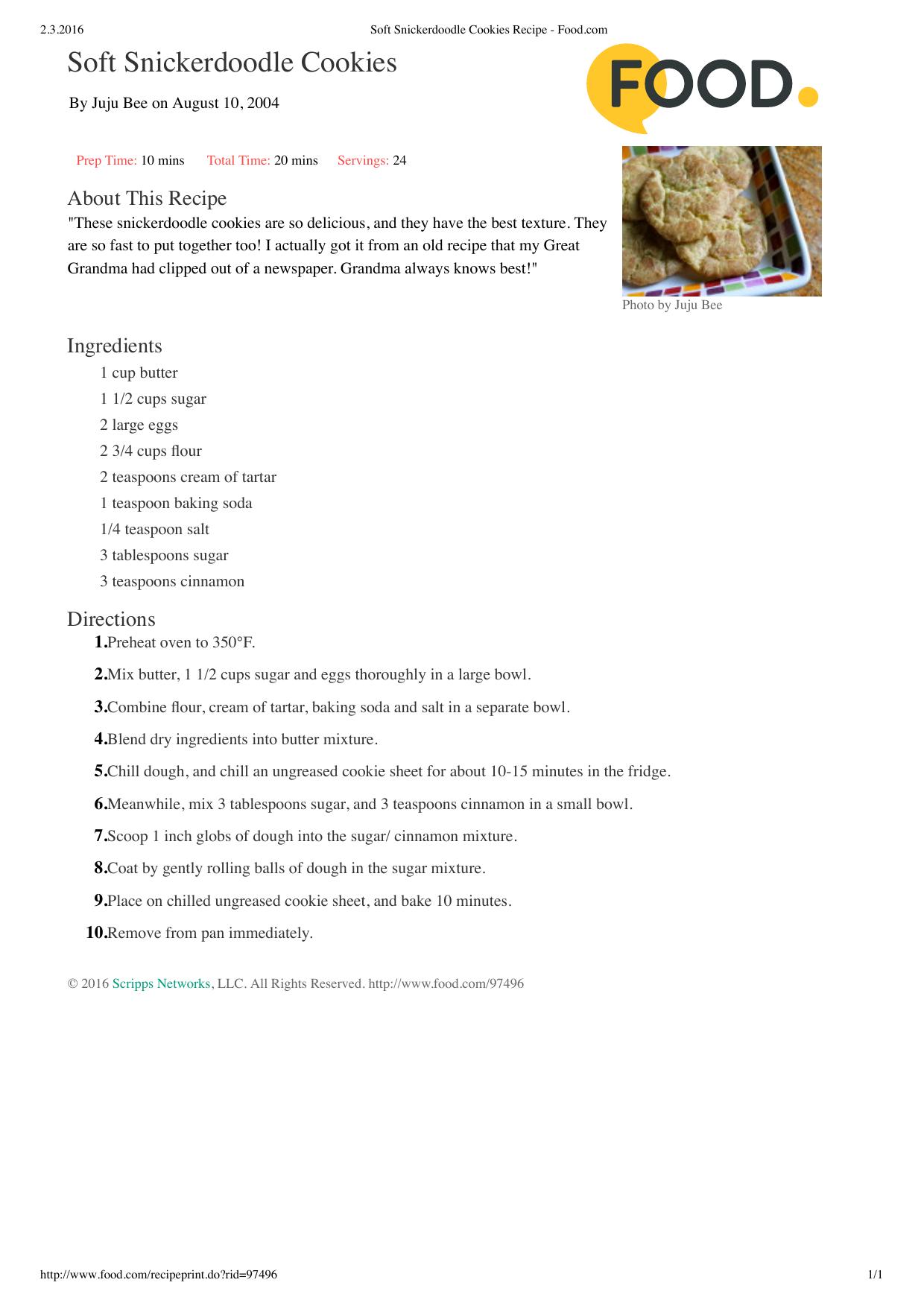 Soft Snickerdoodle Cookies Recipe