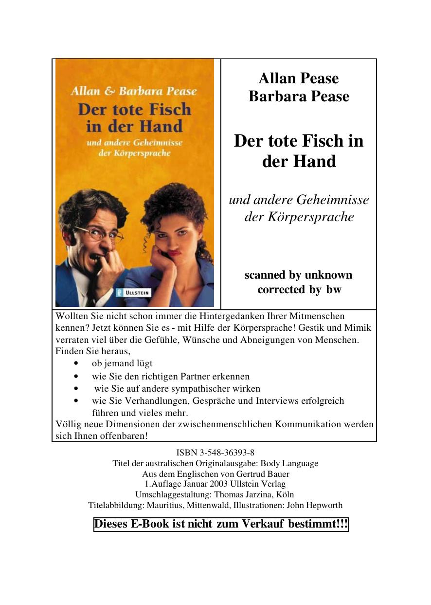 Der tote Fisch in der Hand und andere Geheimnisse der Körpersprache