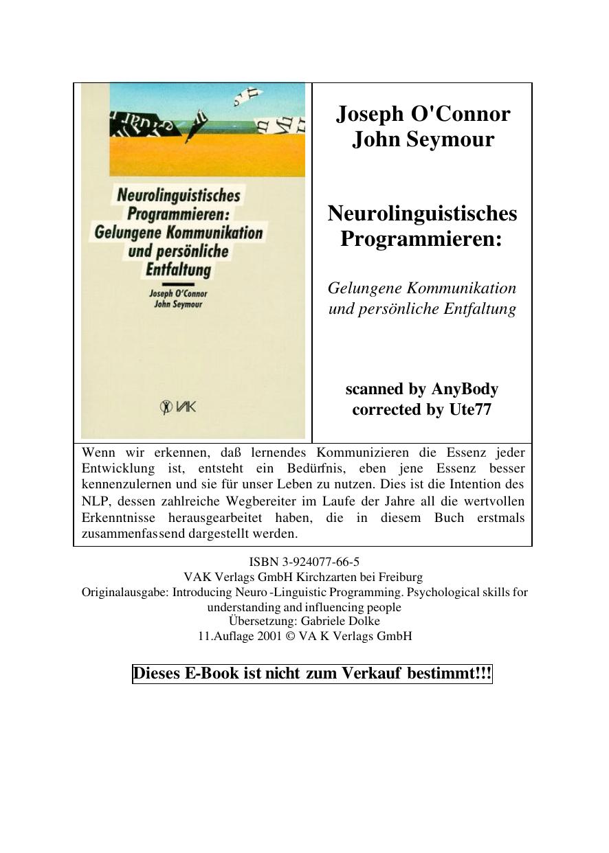 Neurolinguistisches Programmieren-Gelungene Kommunikation und persönliche Entfaltung