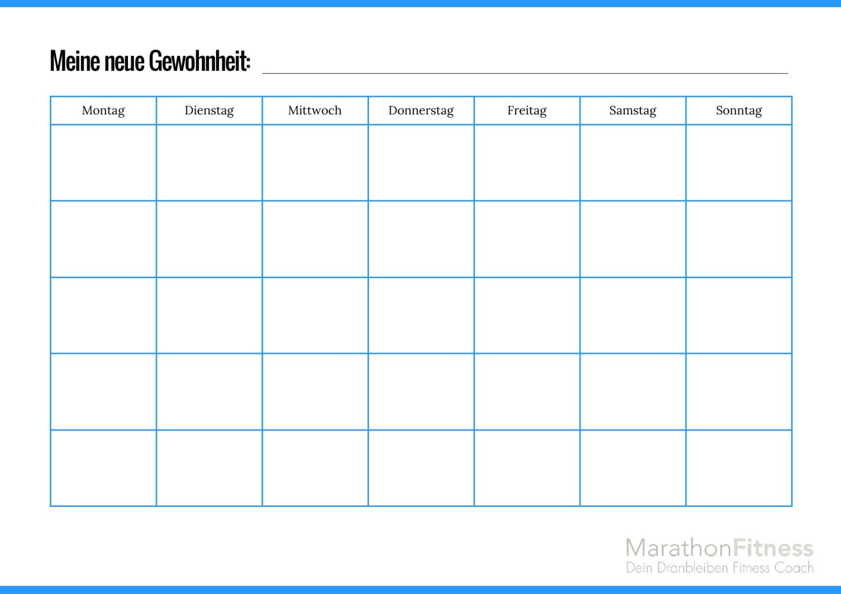 MarathonFitness.de - Coaching - Seinfeld Strategie Arbeitsblatt