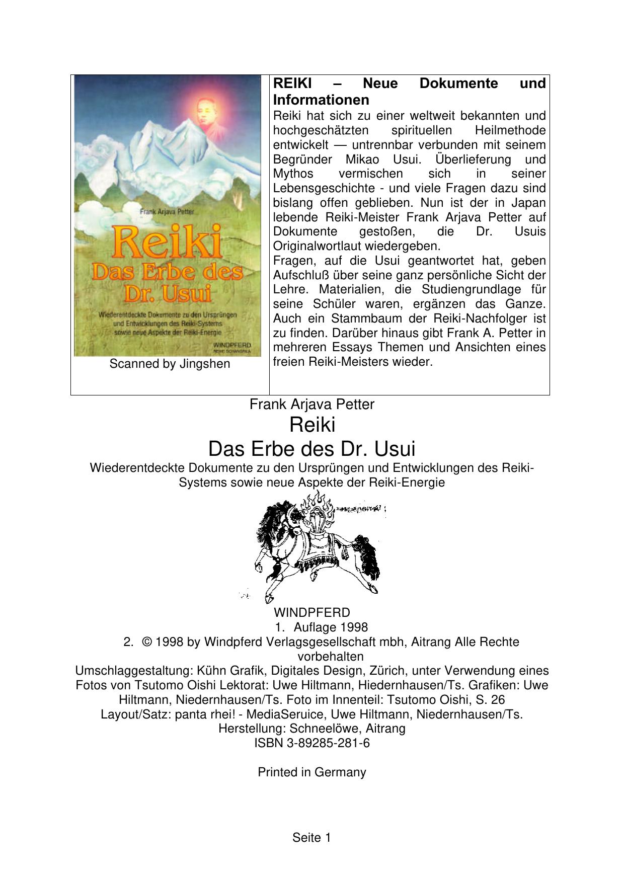 Reiki Das Erbe des Dr Usui