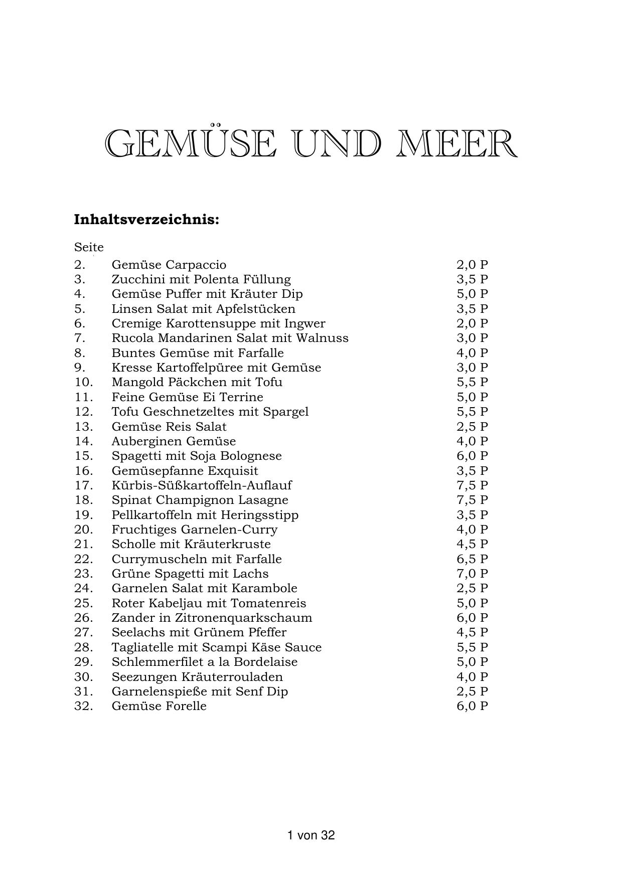 GEMÜSE UND MEER